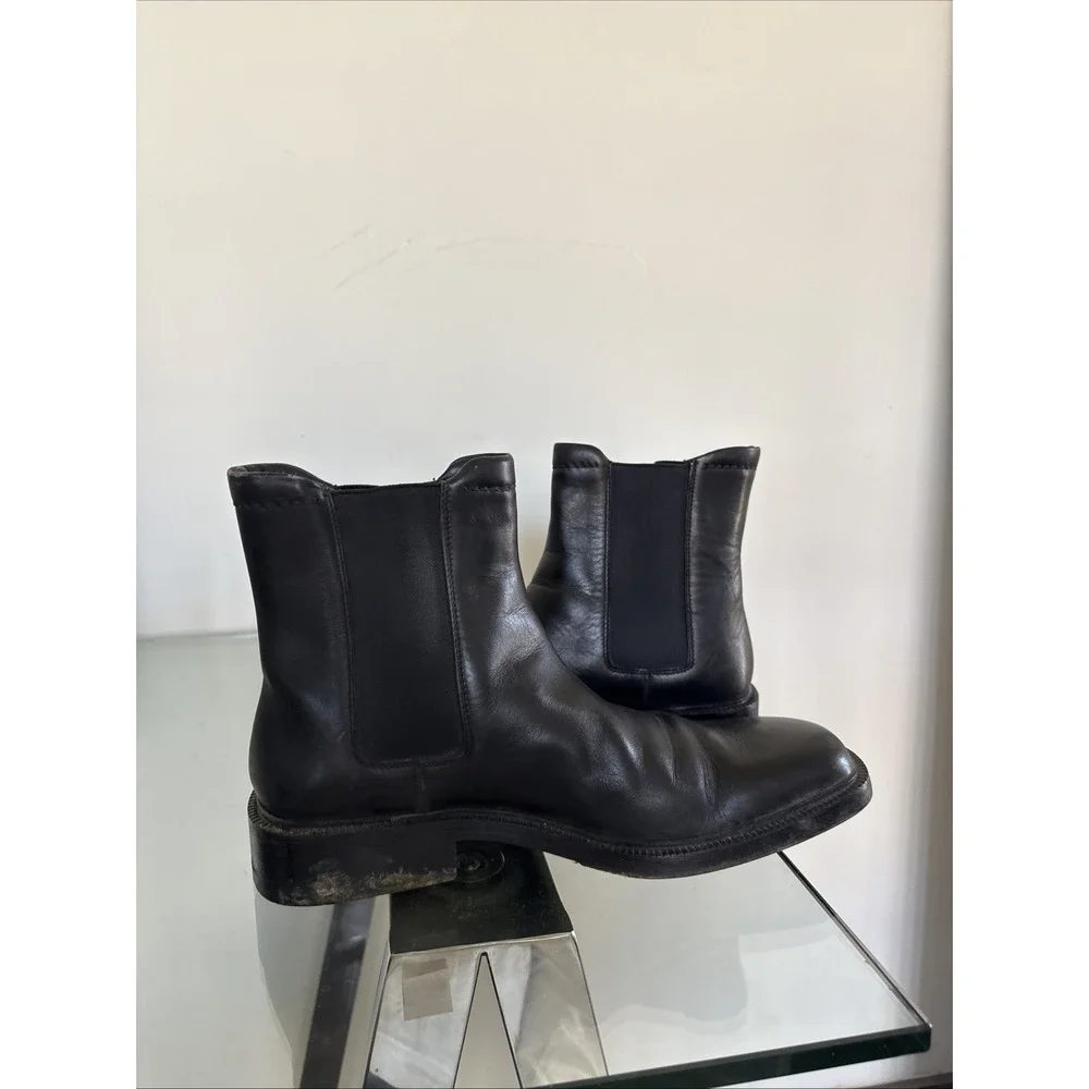 Rare Vintage Tom Ford Gucci Black Leather Chelsea Boots 8D